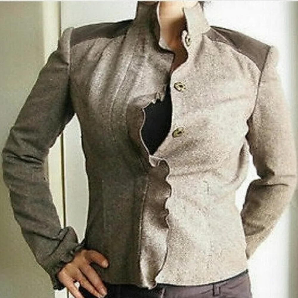 TO THE MAX BCBG CAPPUCCINO WOOL JACKET s